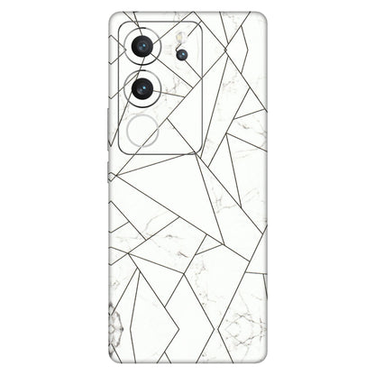 VIVO Z/V/X/T/U/S Series Phone Skins (All Models) - Luxury White Marble Effect - 3D Embossed Finish (L-168) Vivo V29 (5G)