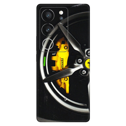 VIVO Z/V/X/T/U/S Series Phone Skins (All Models) - Ferrari Wheel Alloy - 3D Embossed Finish (L-173) Vivo V29 (5G)