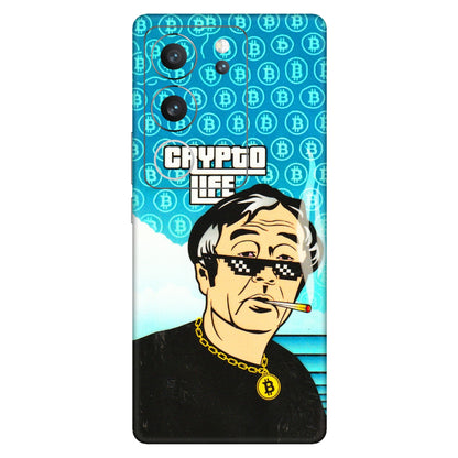 VIVO Z/V/X/T/U/S Series Phone Skins (All Models) - Crypto Thug Life - 3D Embossed Finish (L-179) Vivo V29 (5G)