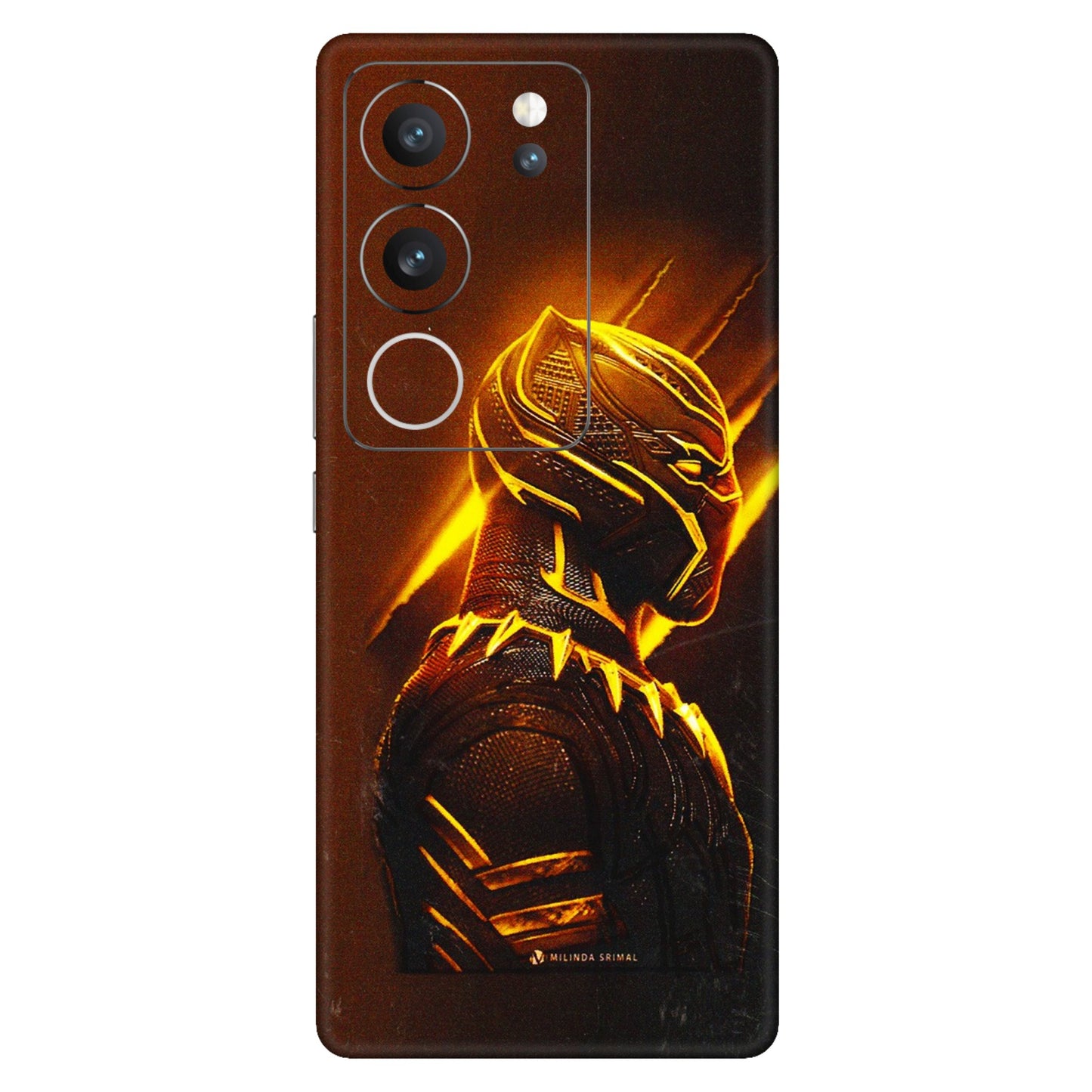 VIVO Z/V/X/T/U/S Series Phone Skins (All Models) - Gold Black Panther - 3D Embossed Finish (L-181) Vivo V29 (5G)