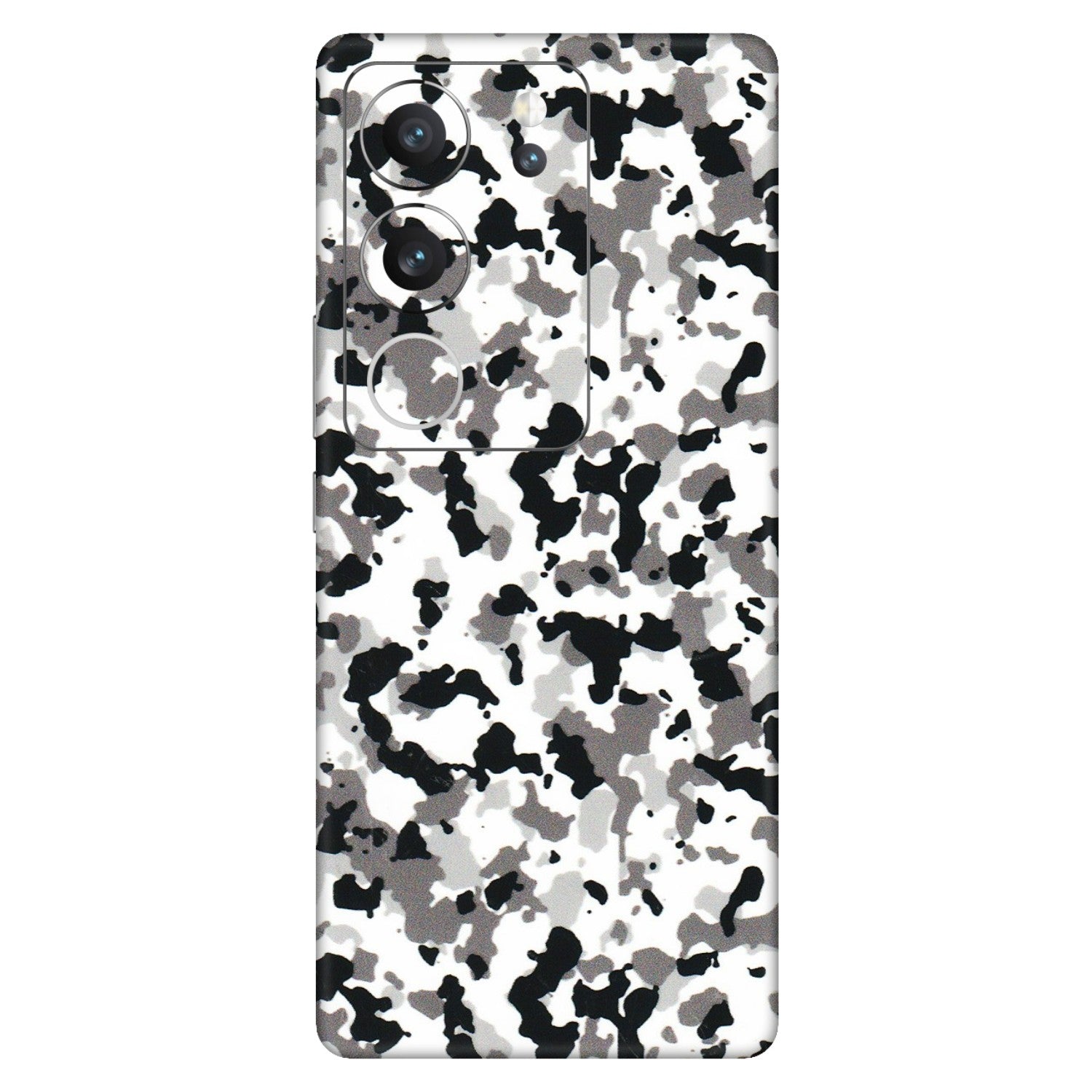 VIVO Z/V/X/T/U/S Series Phone Skins (All Models) - White Black Camouflage - 3D Embossed Finish (L-18) Vivo V29 (5G)