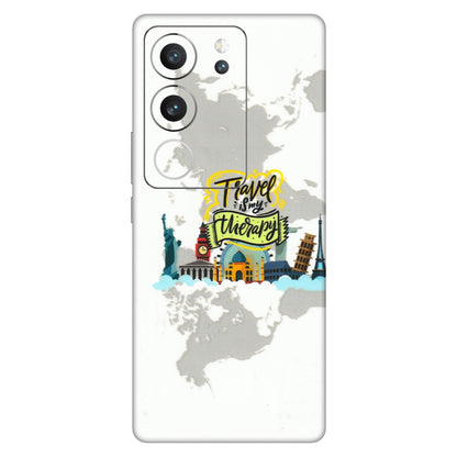 VIVO Z/V/X/T/U/S Series Phone Skins (All Models) - Travel Therapy - 3D Embossed Finish (L-199) Vivo V29 (5G)