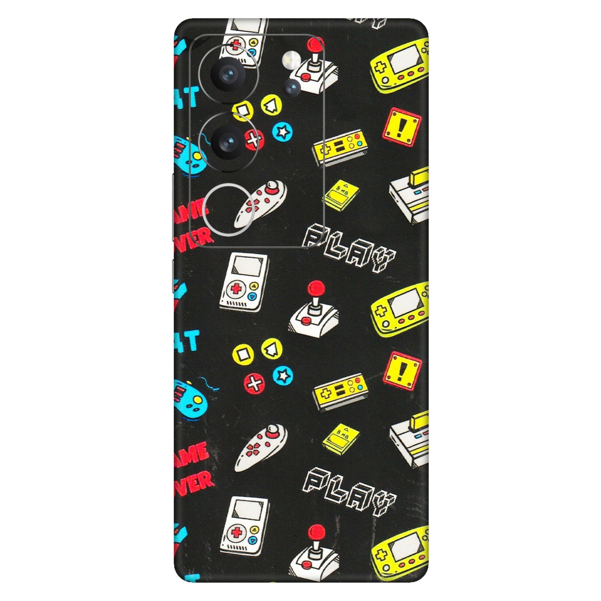 VIVO Z/V/X/T/U/S Series Phone Skins (All Models) - Gaming Doodles - 3D Embossed Finish (L-224) Vivo V29 (5G)