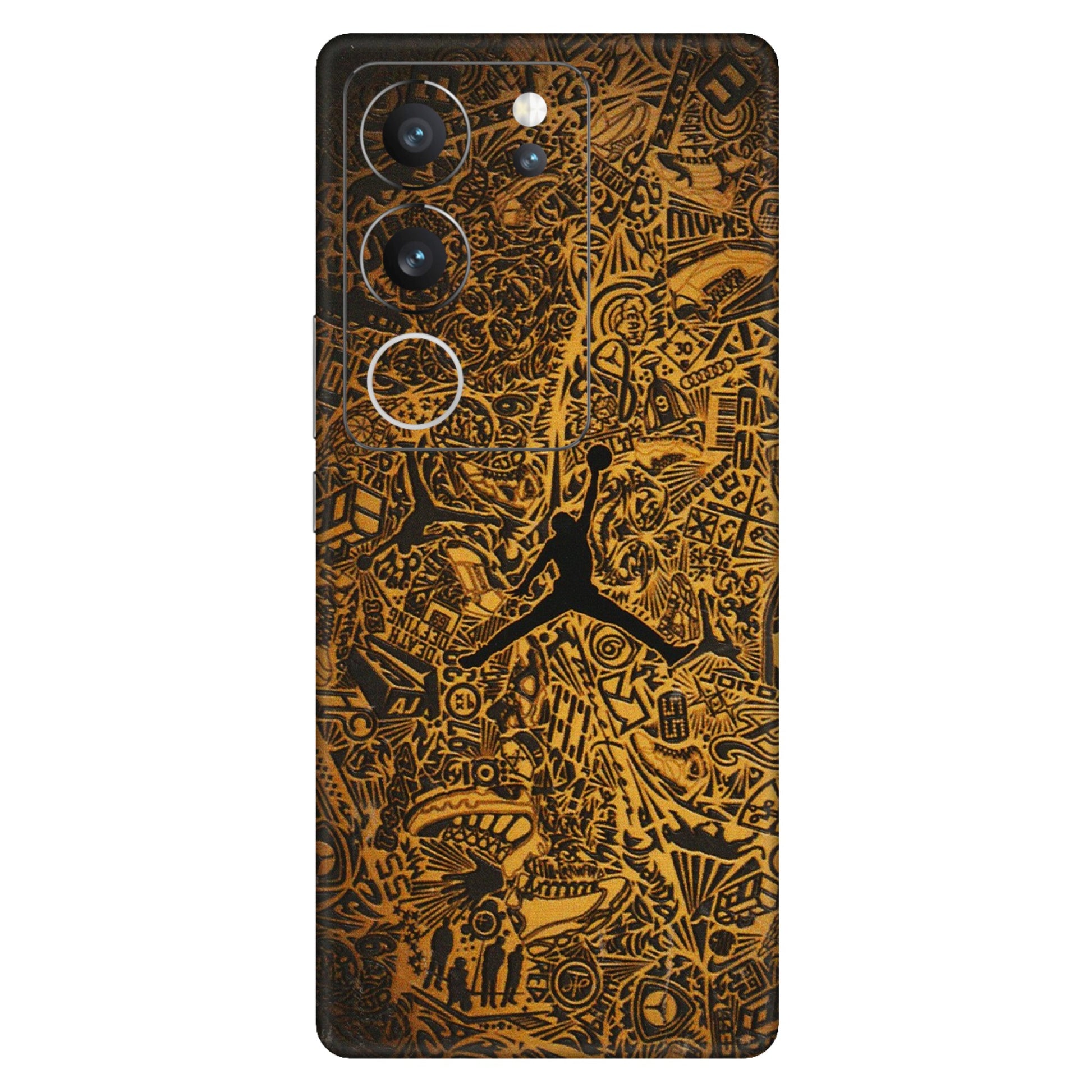 VIVO Z/V/X/T/U/S Series Phone Skins (All Models) - Premium Gold Basketball Player - 3D Embossed Finish (L-236) Vivo V29 (5G)