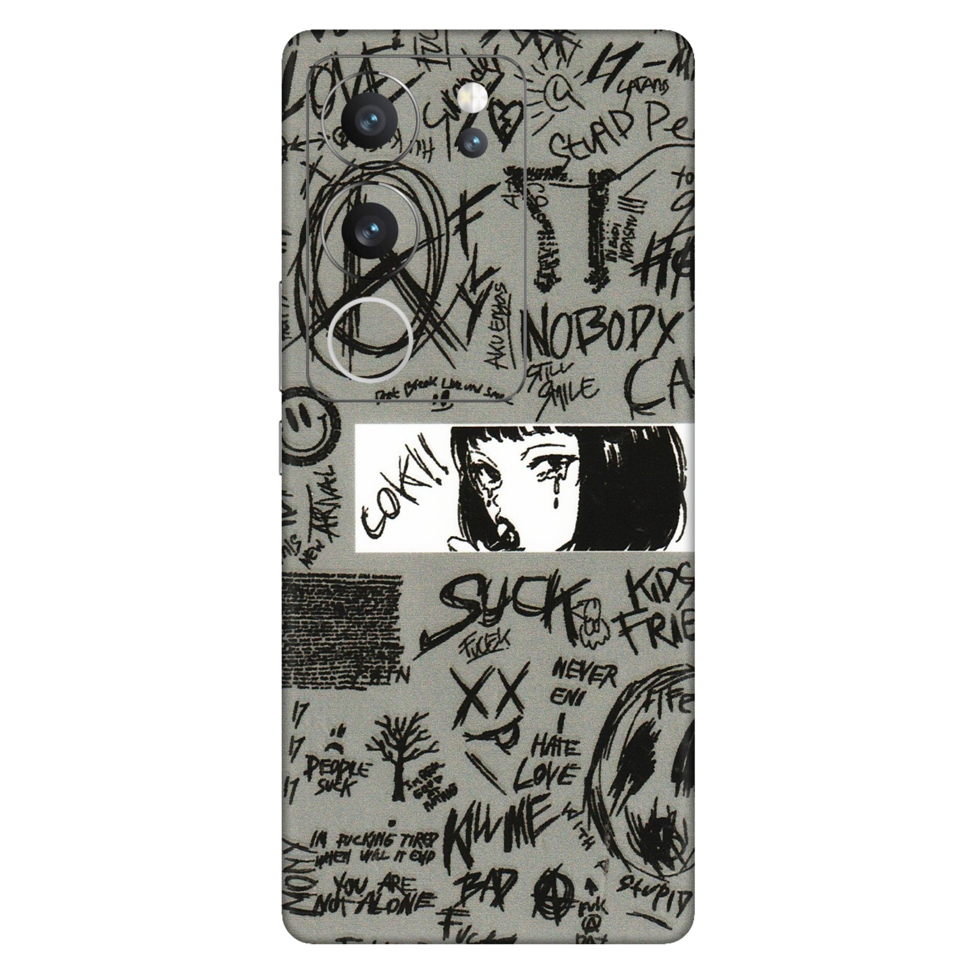 VIVO Z/V/X/T/U/S Series Phone Skins (All Models) - Never Have Love Anime - 3D Embossed Finish (L-260) Vivo V29 (5G)