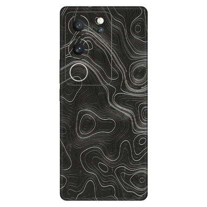 VIVO Z/V/X/T/U/S Series Phone Skins (All Models) - Abstract White Line Map - 3D Embossed Finish (L-269) Vivo V29 (5G)