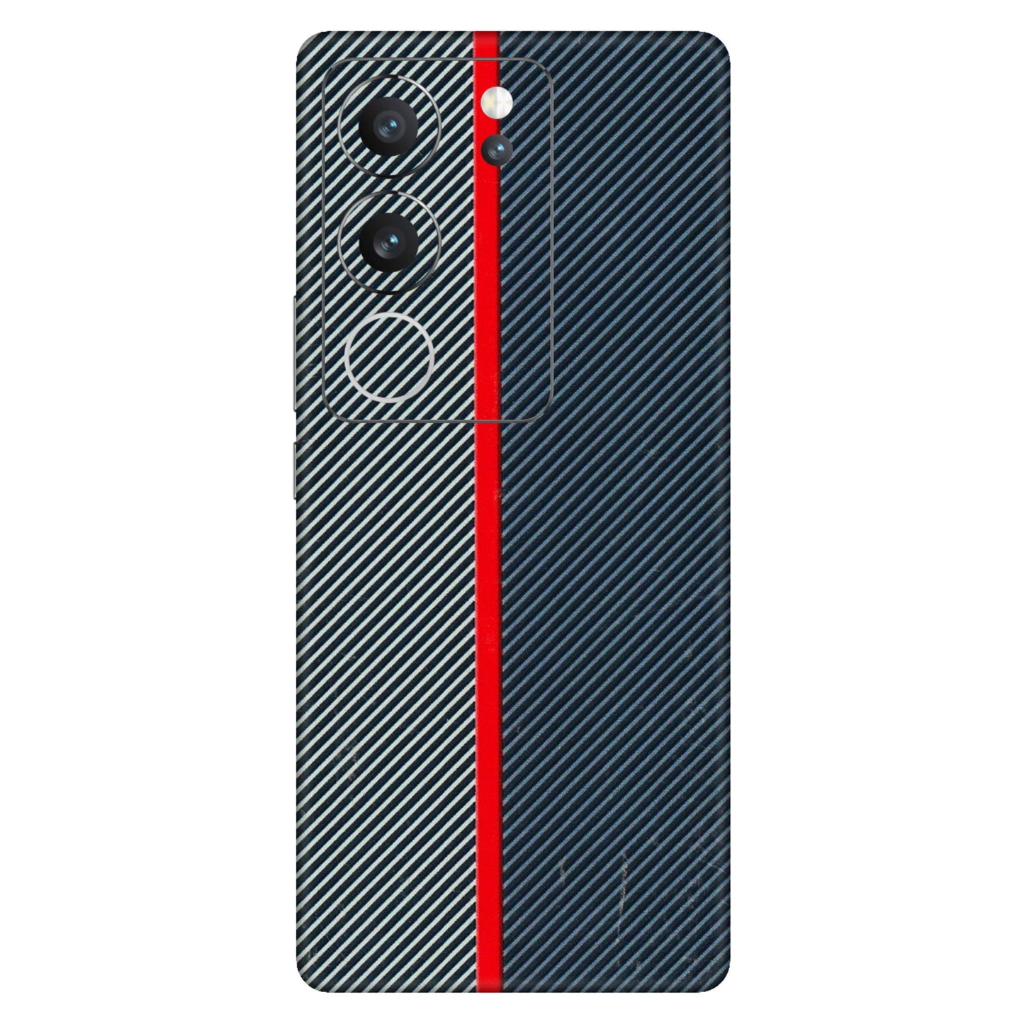 VIVO Z/V/X/T/U/S Series Phone Skins (All Models) - Blue Sober Lines - 3D Embossed Finish (L-305) Vivo V29 (5G)
