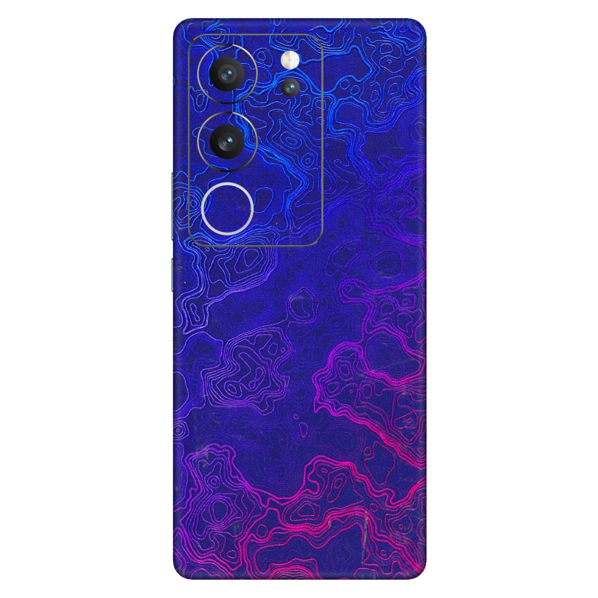 VIVO Z/V/X/T/U/S Series Phone Skins (All Models) - Purple Ripples Swirl - 3D Embossed Finish (L-314) Vivo V29 (5G)
