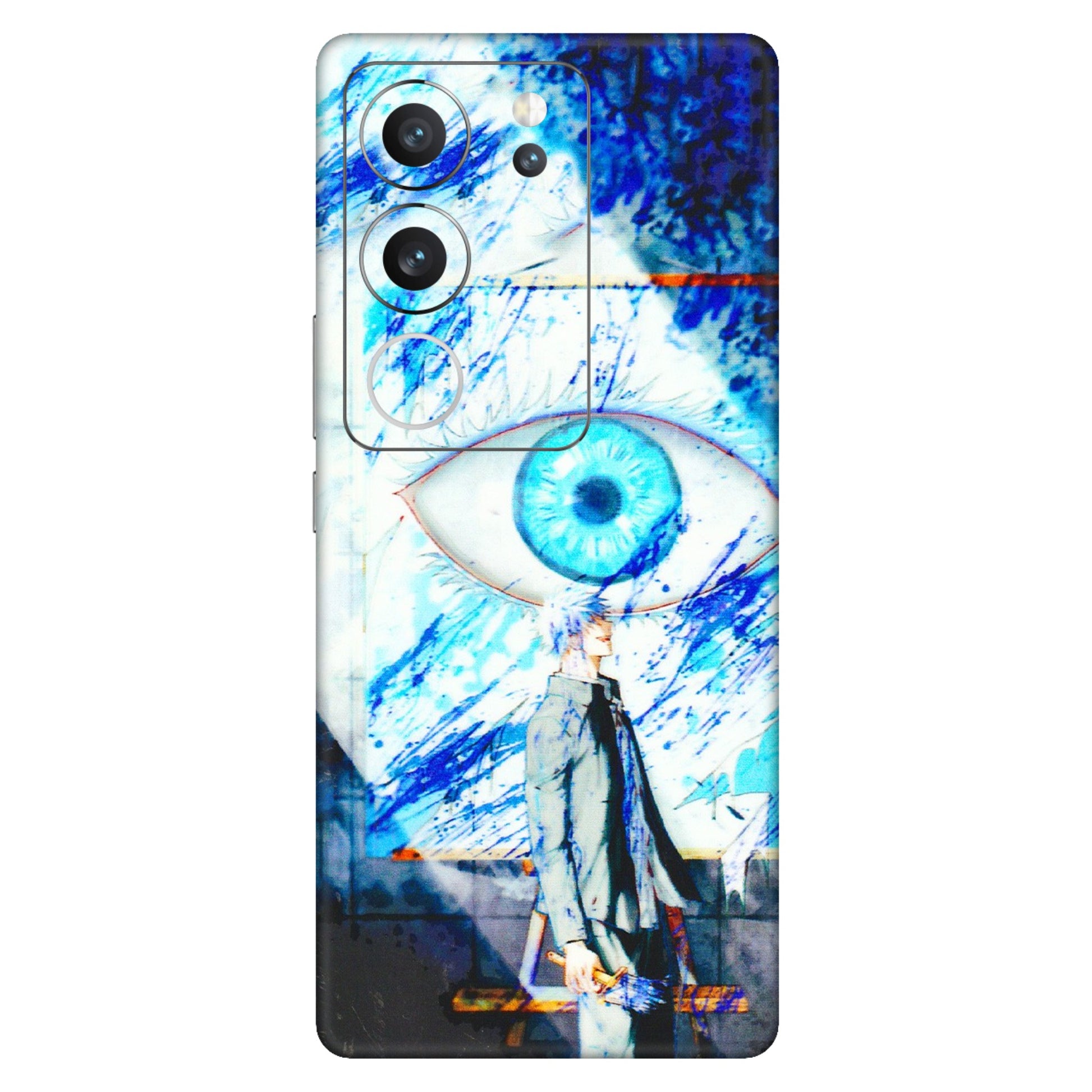 VIVO Z/V/X/T/U/S Series Phone Skins (All Models) - Anime Sea Blue Eye - 3D Embossed Finish (L-318) Vivo V29 (5G)
