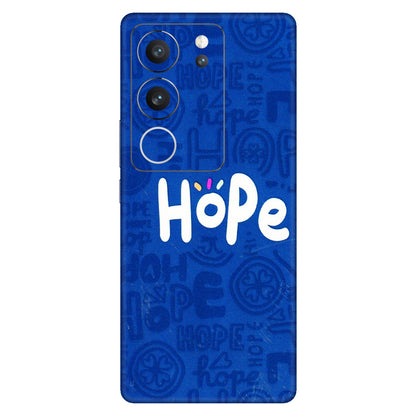 VIVO Z/V/X/T/U/S Series Phone Skins (All Models) - Hope Doodles Blue - 3D Embossed Finish (L-43) Vivo V29 (5G)