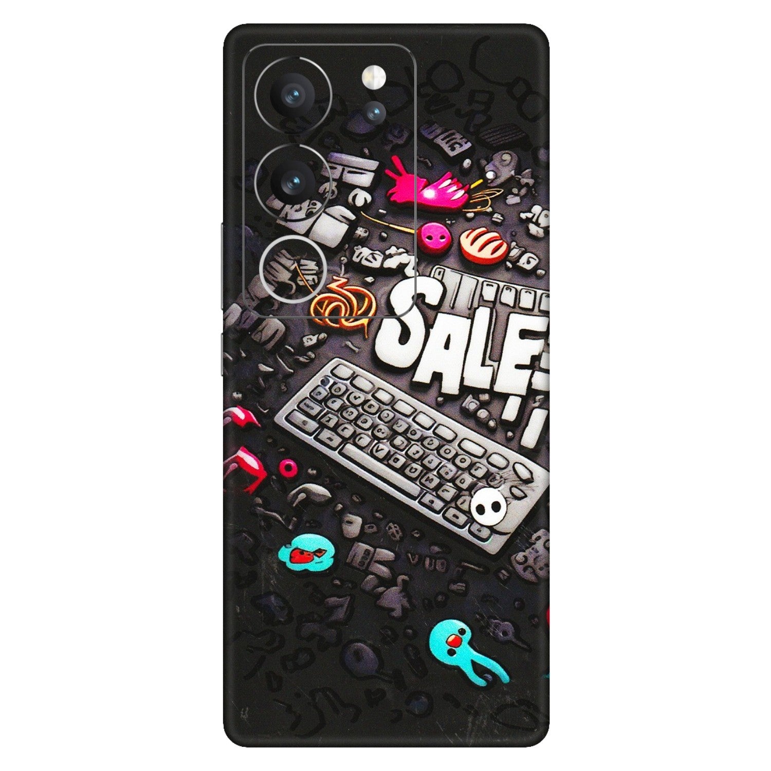 VIVO Z/V/X/T/U/S Series Phone Skins (All Models) - Gadgets Sale - 3D Embossed Finish (L-50) Vivo V29 (5G)