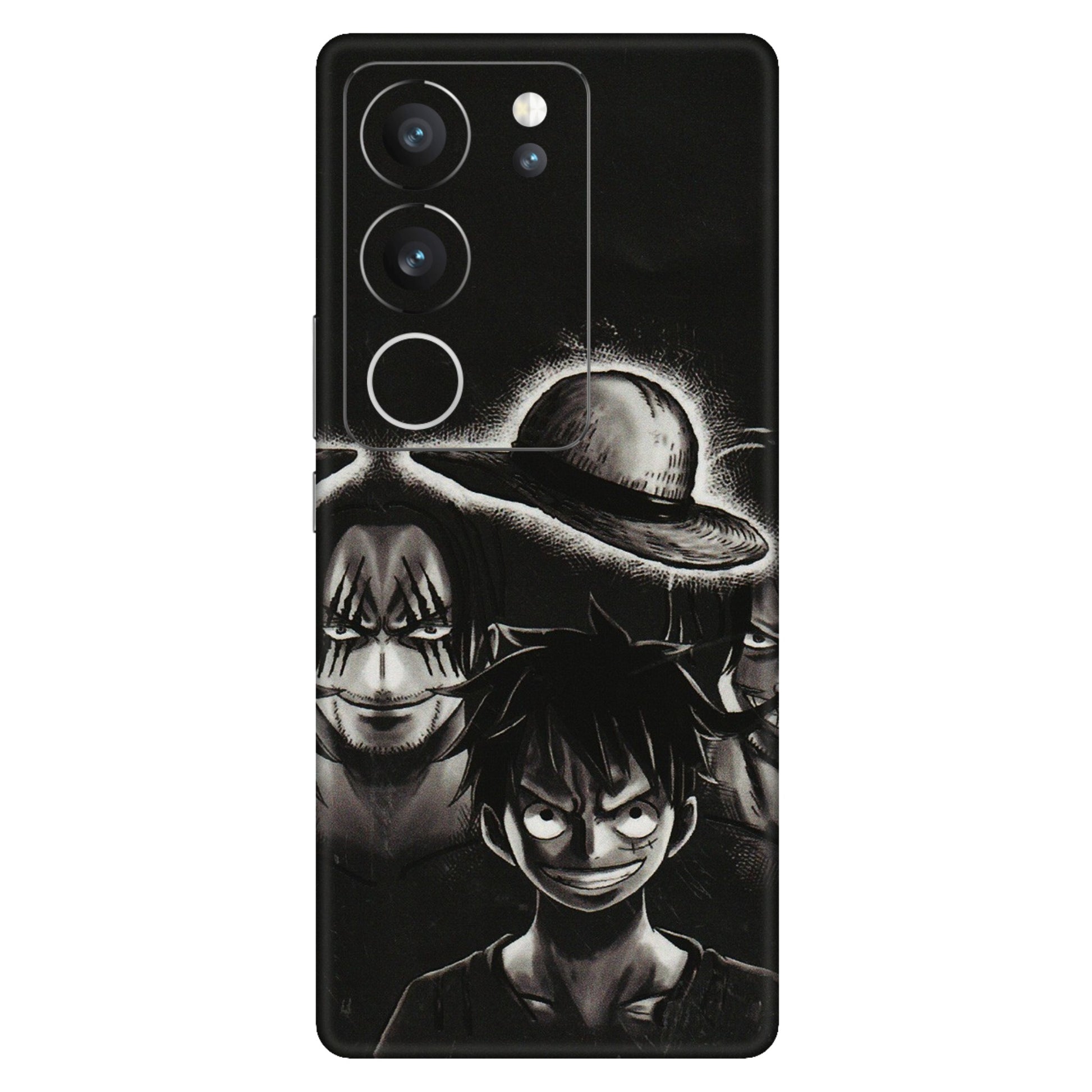 VIVO Z/V/X/T/U/S Series Phone Skins (All Models) - Black Luffy Hat - 3D Embossed Finish (L-57) Vivo V29 (5G)