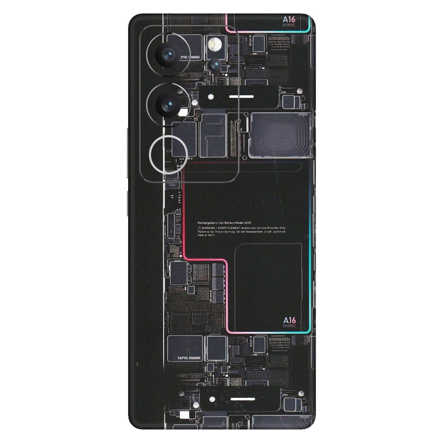 VIVO Z/V/X/T/U/S Series Phone Skins (All Models) - Motherboard Circuit Layout - Matte Finish (M-117) Vivo V29 (5G)