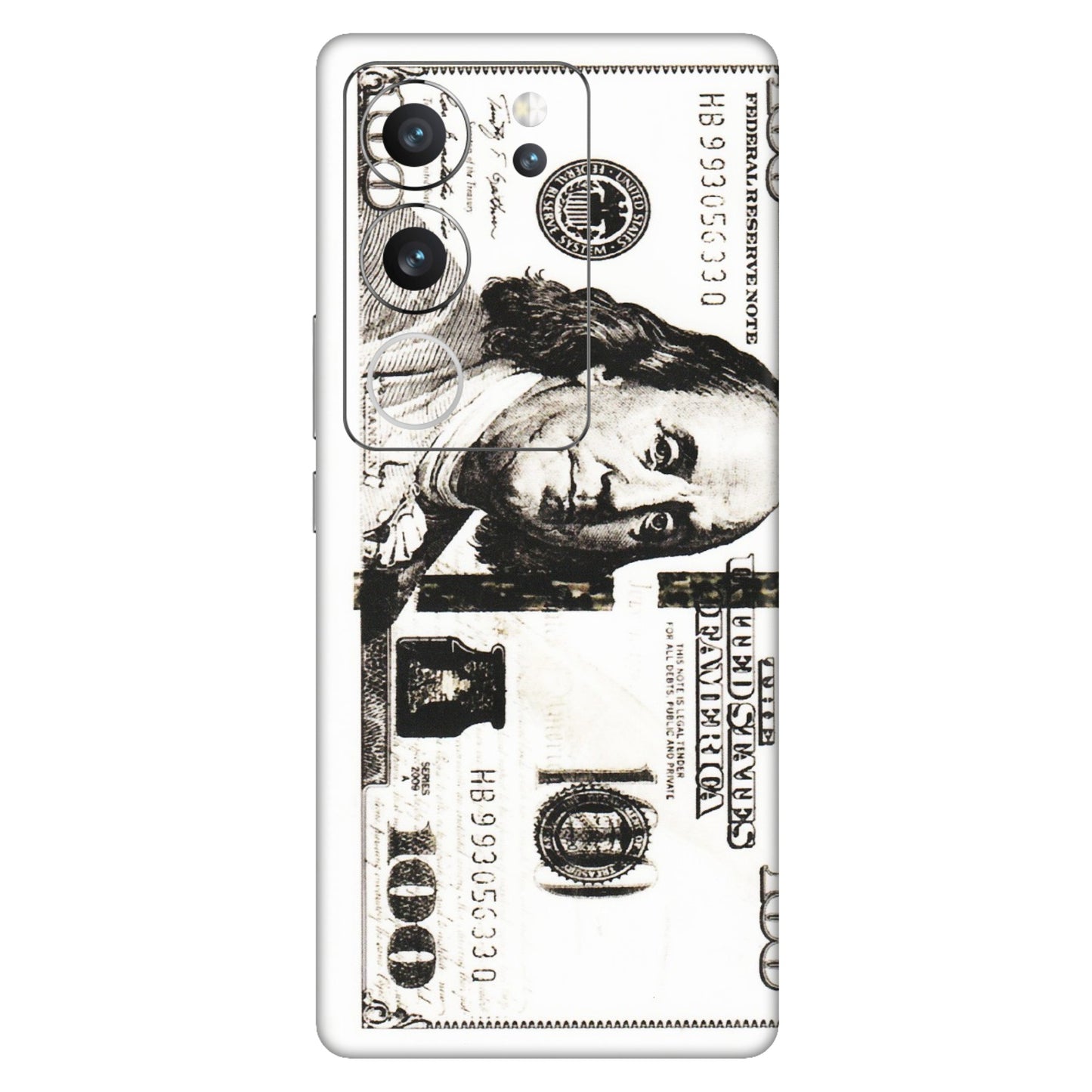 VIVO Z/V/X/T/U/S Series Phone Skins (All Models) - 100 Dollar Currency - Transparent Finish (T-01) Vivo V29 (5G)