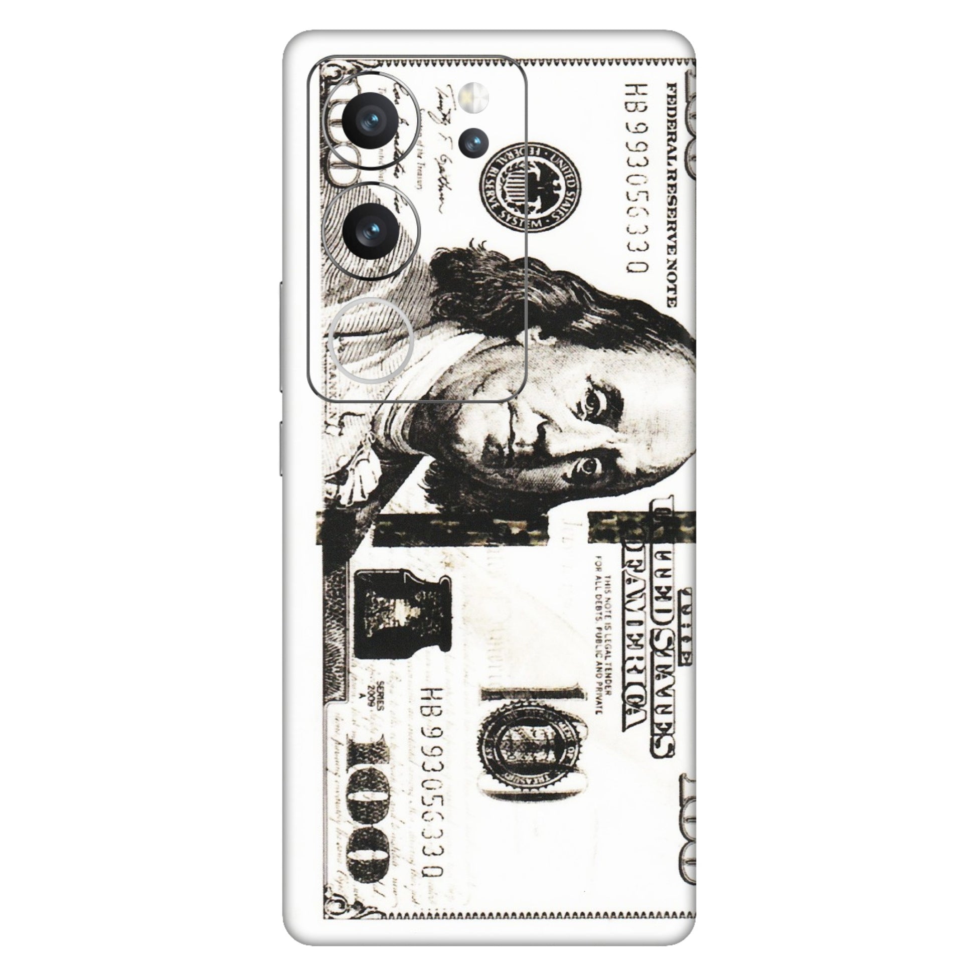 VIVO Z/V/X/T/U/S Series Phone Skins (All Models) - 100 Dollar Currency - Transparent Finish (T-01) Vivo V29 (5G)