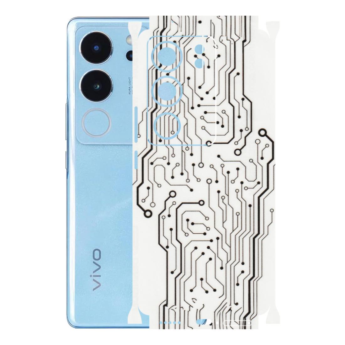 VIVO Z/V/X/T/U/S Series Phone Skins (All Models) - Tech Circuits - Transparent Finish (T-03) Vivo V29 (5G)