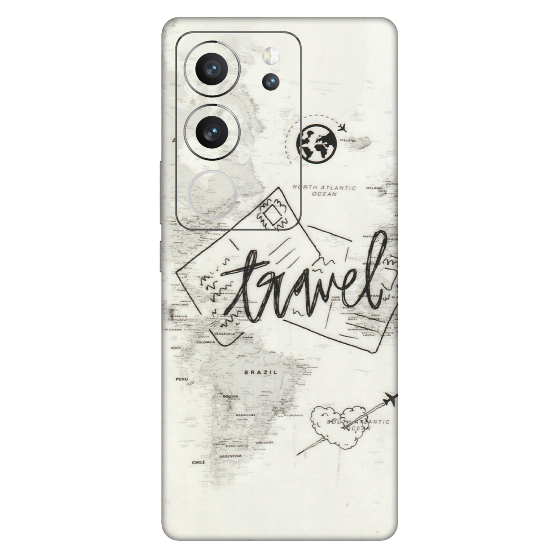 VIVO Z/V/X/T/U/S Series Phone Skins (All Models) - Travel Ticket - Transparent Finish (T-06) Vivo V29 (5G)