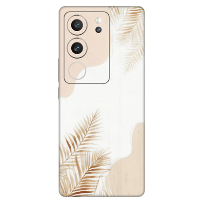 VIVO Z/V/X/T/U/S Series Phone Skins (All Models) - Gold Petals Abstract - Transparent Finish (T-08) Vivo V29 (5G)