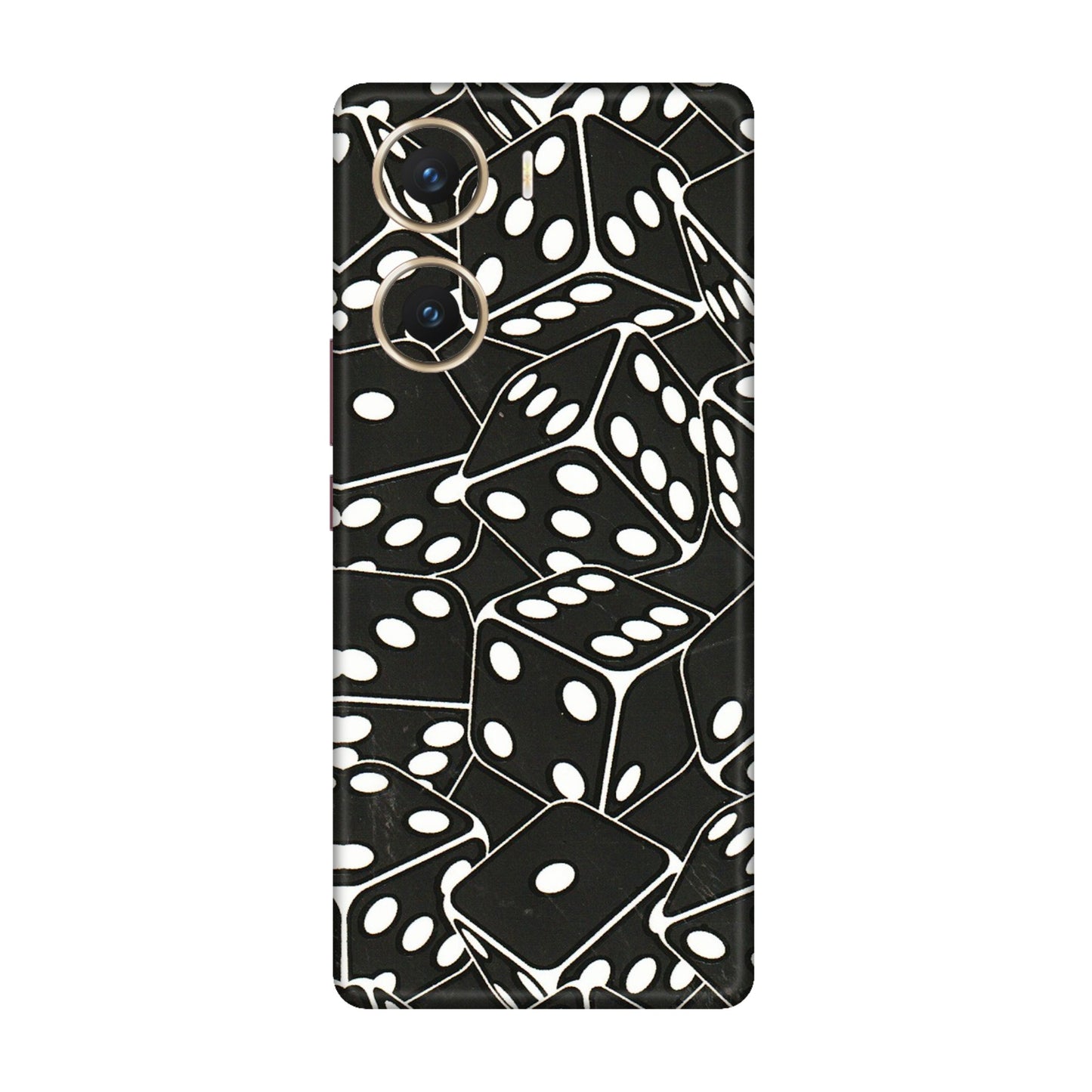 VIVO Z/V/X/T/U/S Series Phone Skins (All Models) - Big Black Dices - 3D Embossed Finish (L-106) Vivo V29e (5G)