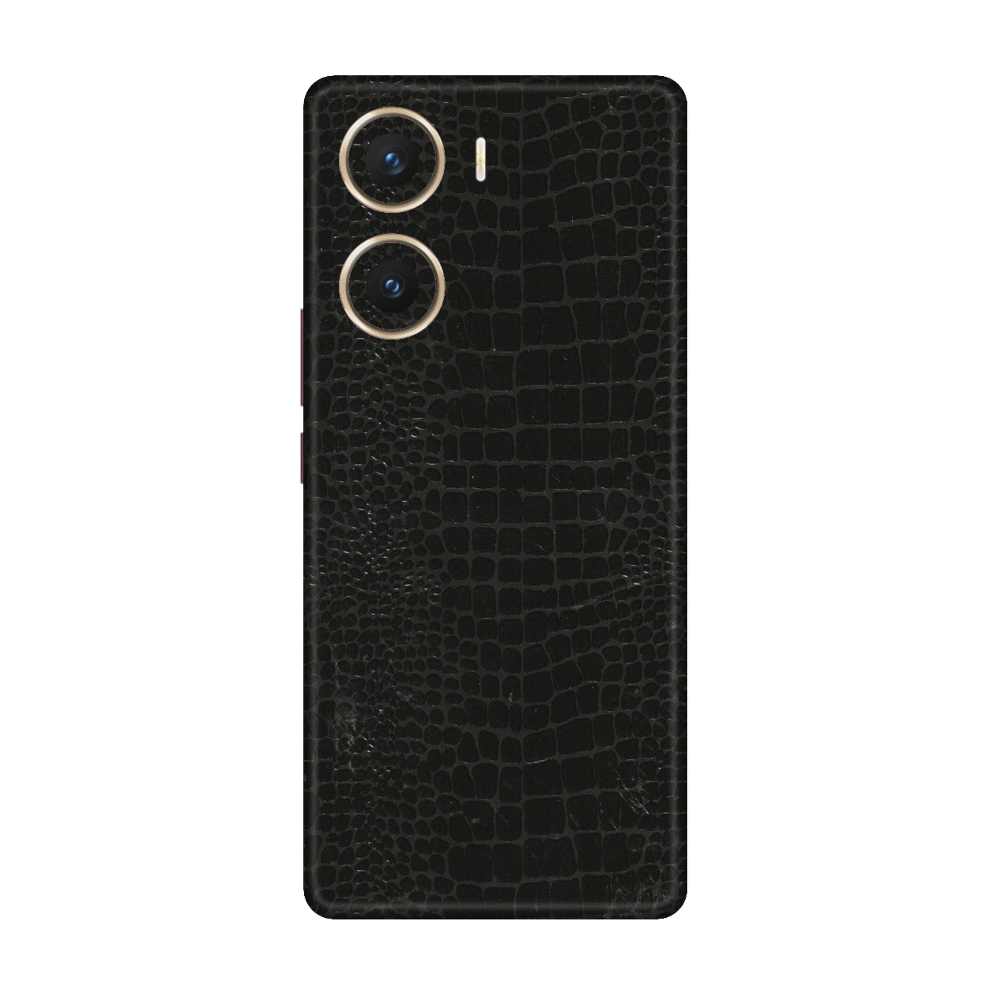 VIVO Z/V/X/T/U/S Series Phone Skins (All Models) - Snake Leather Black - 3D Embossed Finish (L-107) Vivo V29e (5G)