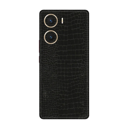 VIVO Z/V/X/T/U/S Series Phone Skins (All Models) - Snake Leather Black - 3D Embossed Finish (L-107) Vivo V29e (5G)