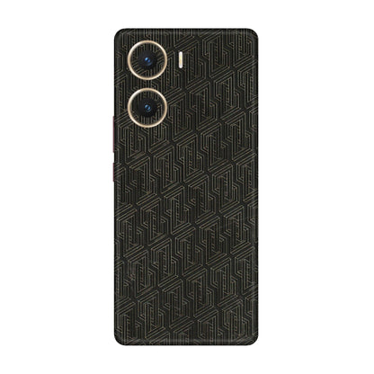 VIVO Z/V/X/T/U/S Series Phone Skins (All Models) - Black Abstract Pattern - 3D Embossed Finish (L-117) Vivo V29e (5G)