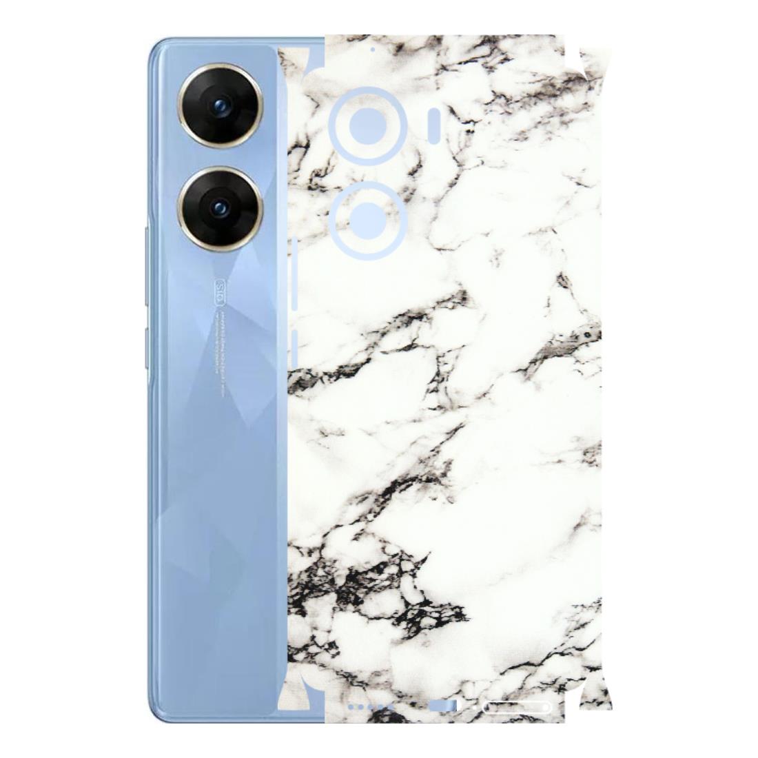 VIVO Z/V/X/T/U/S Series Phone Skins (All Models) - Black and White Marble Texture - 3D Embossed Finish (L-124) Vivo V29e (5G)