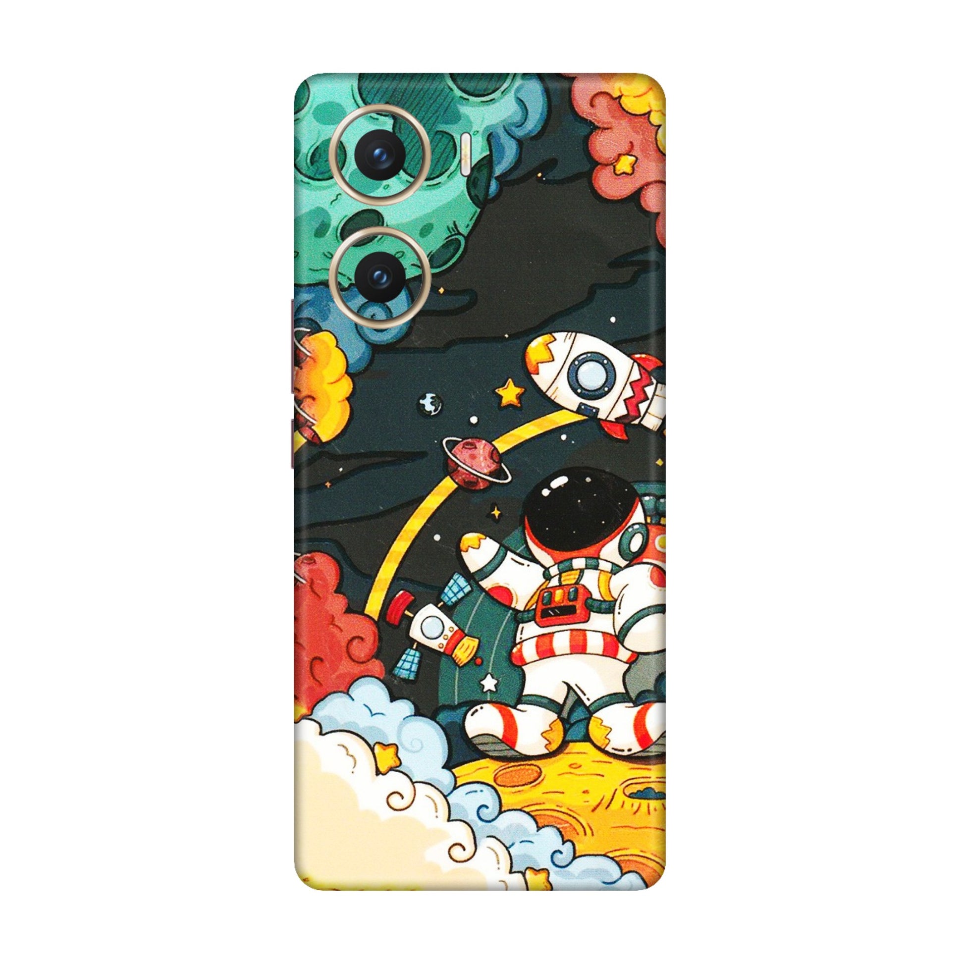 VIVO Z/V/X/T/U/S Series Phone Skins (All Models) - Astronauts & Spaceship - 3D Embossed Finish (L-145) Vivo V29e (5G)