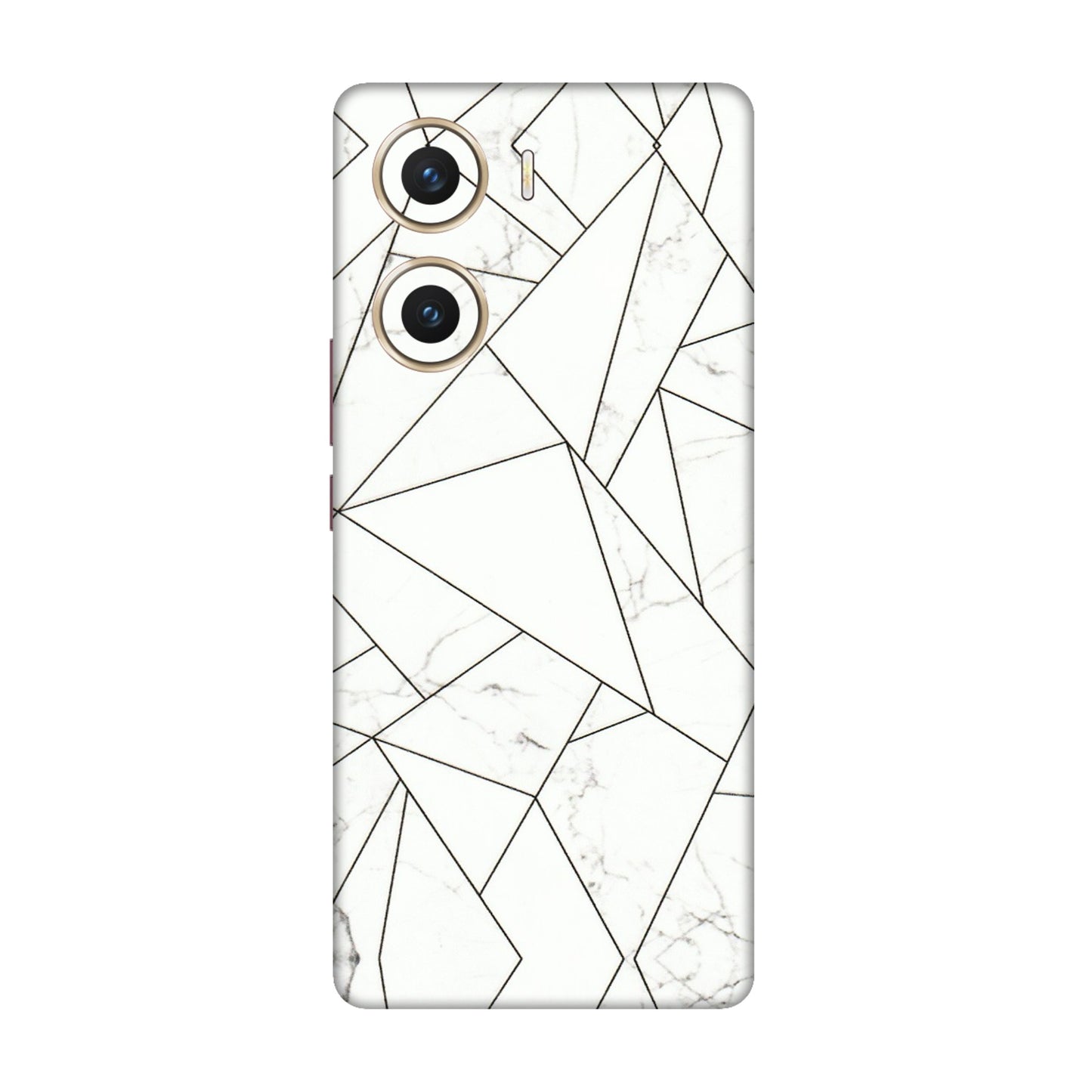 VIVO Z/V/X/T/U/S Series Phone Skins (All Models) - Luxury White Marble Effect - 3D Embossed Finish (L-168) Vivo V29e (5G)