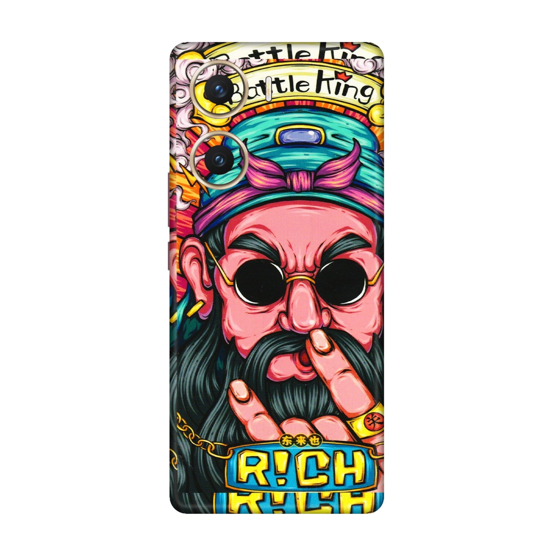 VIVO Z/V/X/T/U/S Series Phone Skins (All Models) - Battle King Dude Face - 3D Embossed Finish (L-178) Vivo V29e (5G)
