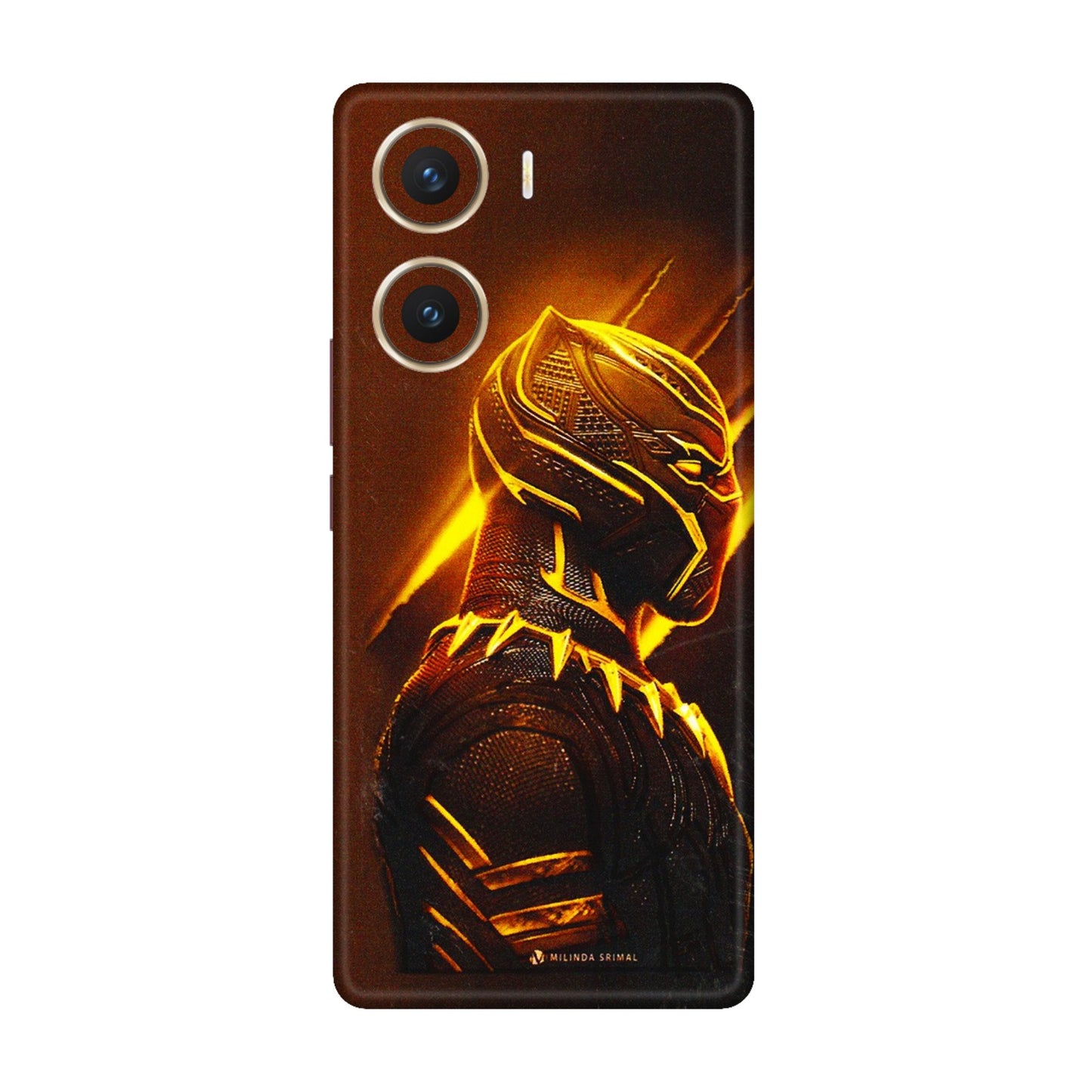 VIVO Z/V/X/T/U/S Series Phone Skins (All Models) - Gold Black Panther - 3D Embossed Finish (L-181) Vivo V29e (5G)