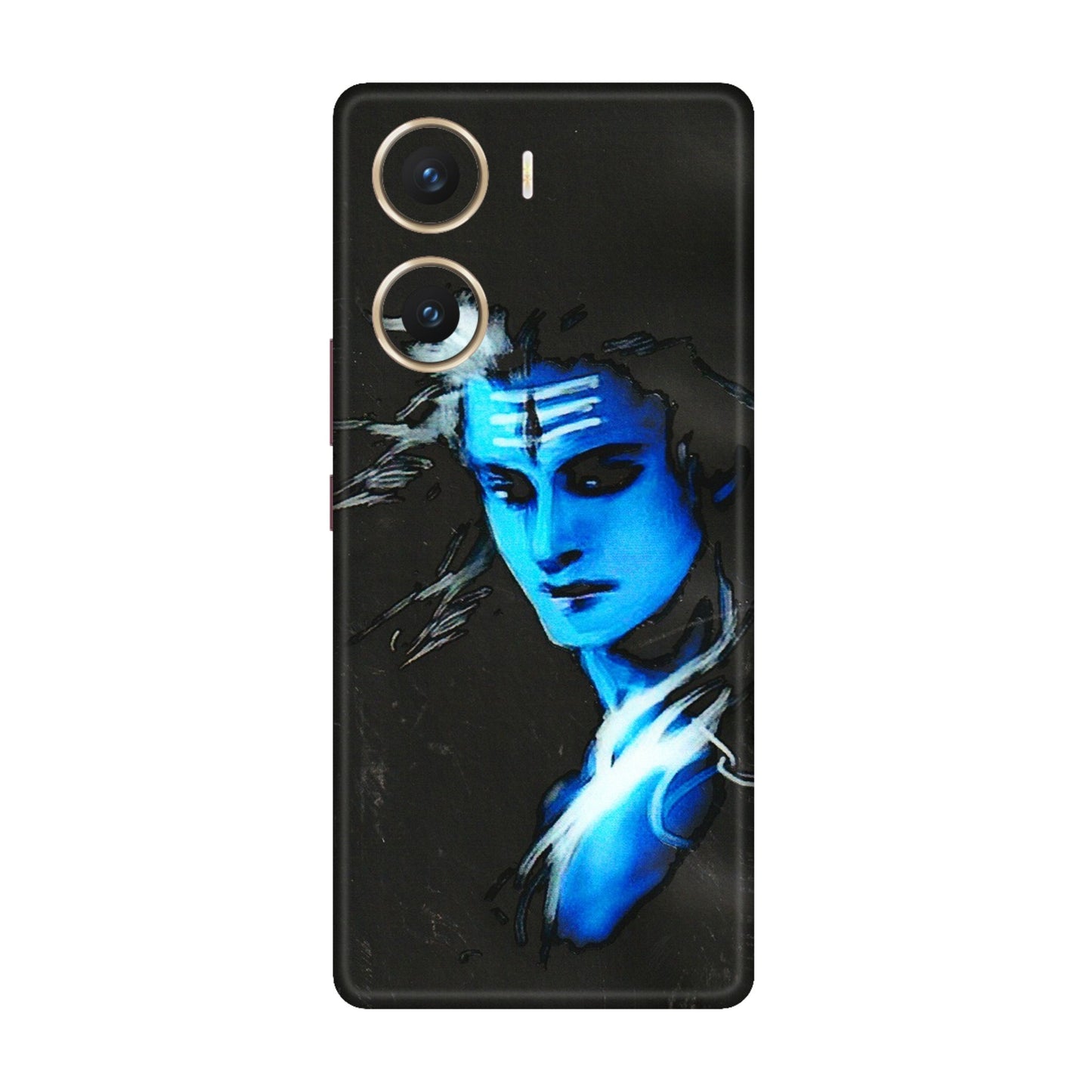 VIVO Z/V/X/T/U/S Series Phone Skins (All Models) - Har Har Mahadev Blue/Black - 3D Embossed Finish (L-185) Vivo V29e (5G)