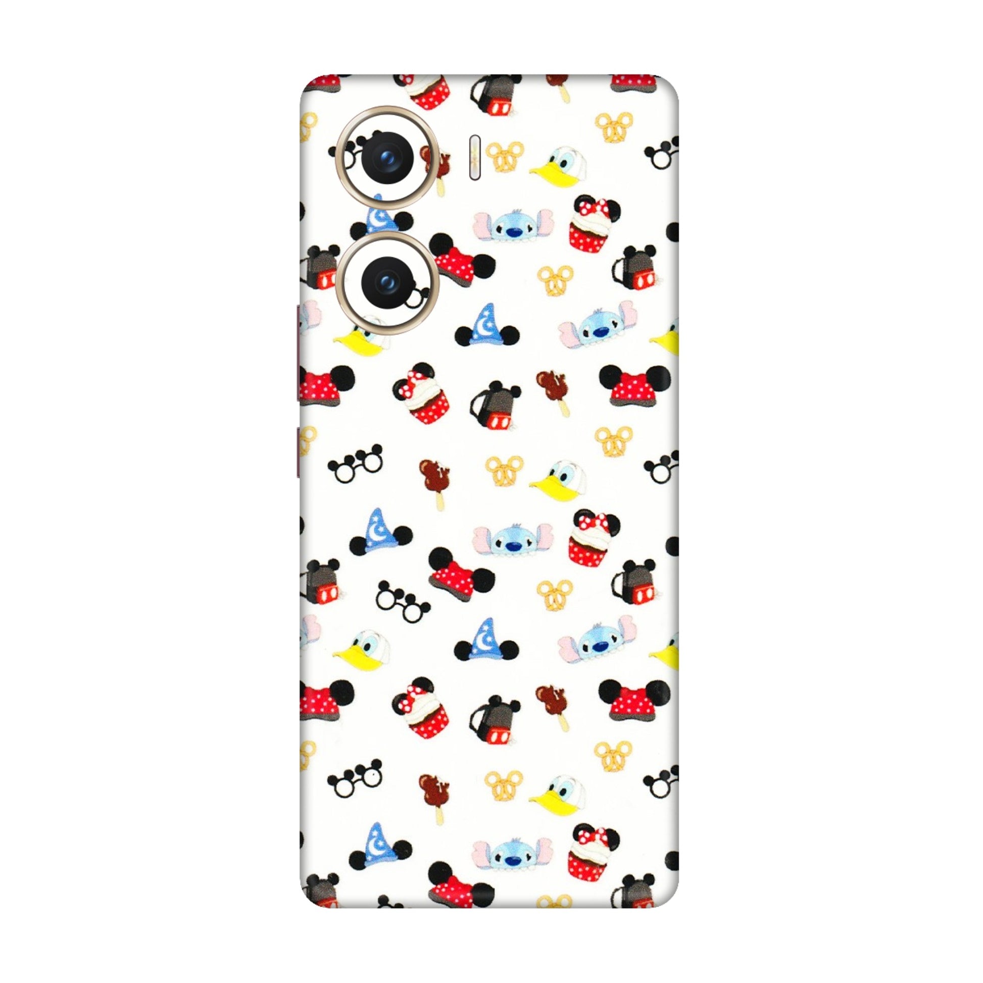 VIVO Z/V/X/T/U/S Series Phone Skins (All Models) - Minnie Mouse & Donald Doodles s - 3D Embossed Finish (L-194) Vivo V29e (5G)