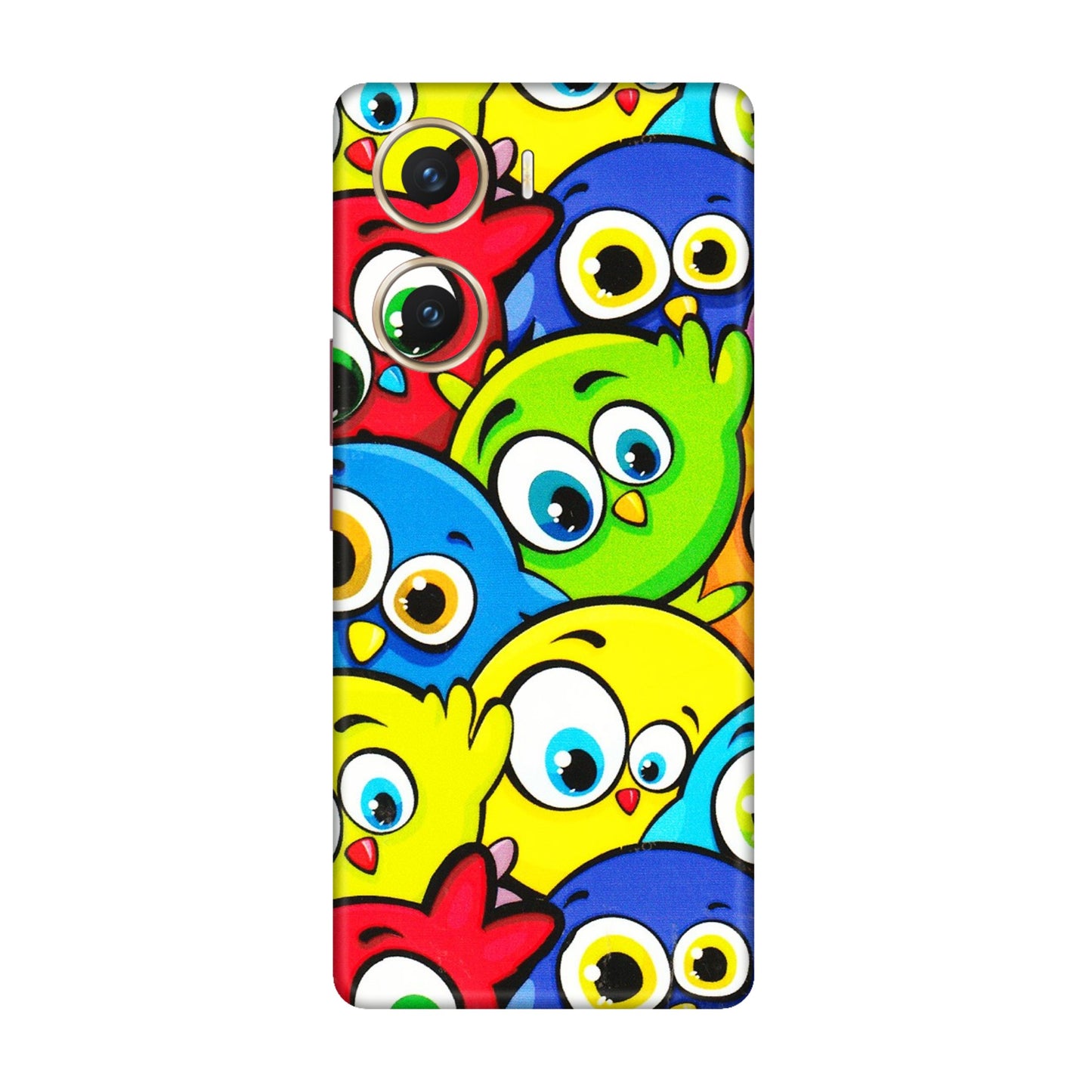 VIVO Z/V/X/T/U/S Series Phone Skins (All Models) - Cute Fluffy Birds - 3D Embossed Finish (L-213) Vivo V29e (5G)