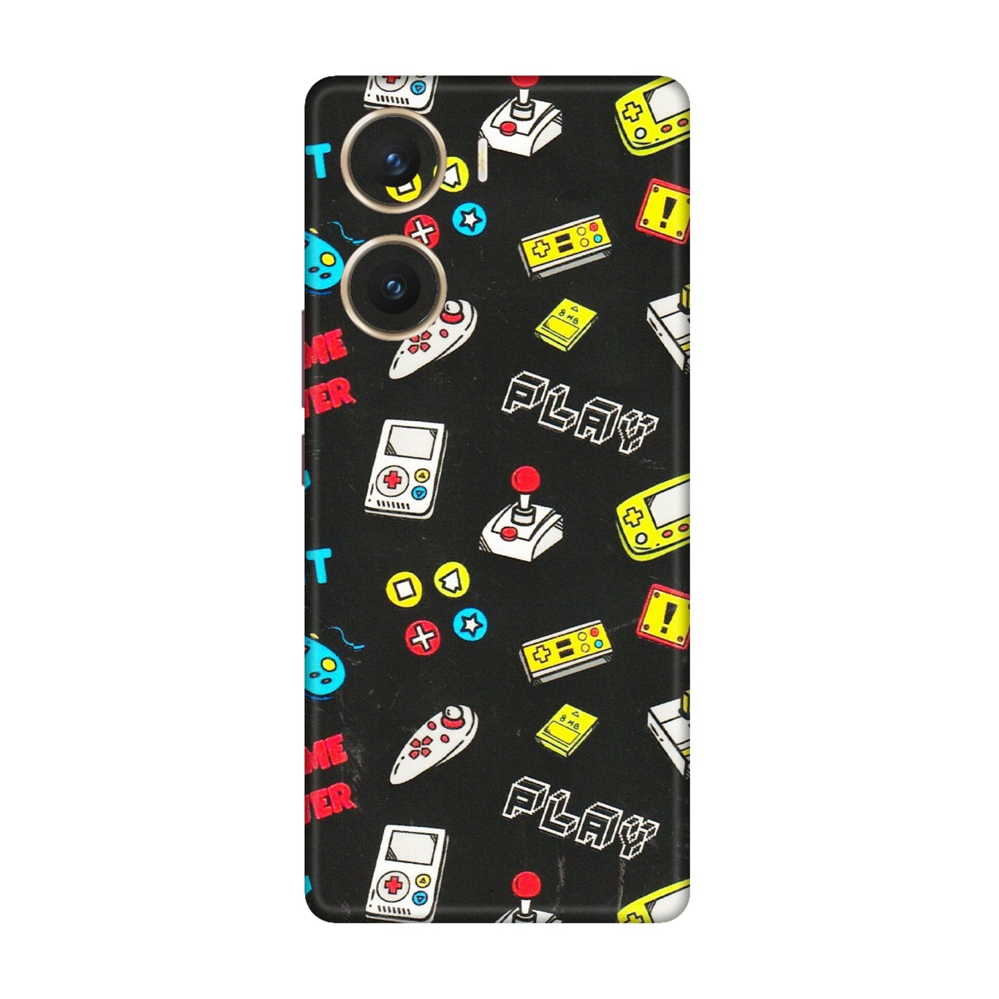 VIVO Z/V/X/T/U/S Series Phone Skins (All Models) - Gaming Doodles - 3D Embossed Finish (L-224) Vivo V29e (5G)