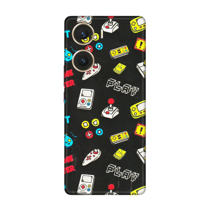VIVO Z/V/X/T/U/S Series Phone Skins (All Models) - Gaming Doodles - 3D Embossed Finish (L-224) Vivo V29e (5G)