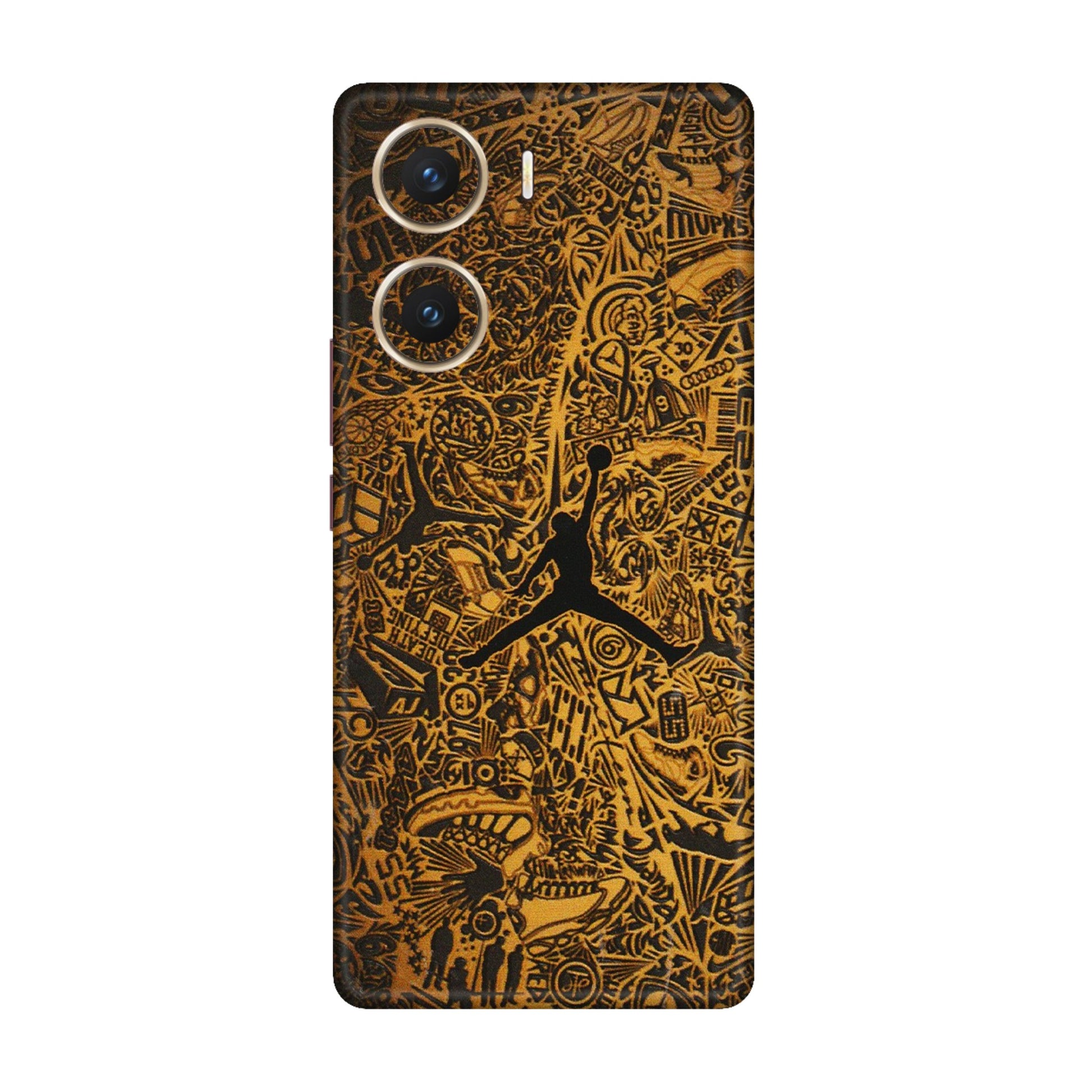 VIVO Z/V/X/T/U/S Series Phone Skins (All Models) - Premium Gold Basketball Player - 3D Embossed Finish (L-236) Vivo V29e (5G)