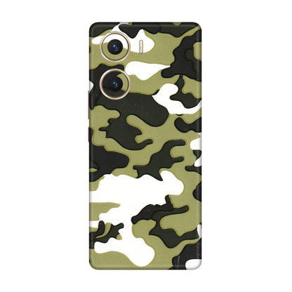 VIVO Z/V/X/T/U/S Series Phone Skins (All Models) - Camouflages White And Green - 3D Embossed Finish (L-243) Vivo V29e (5G)