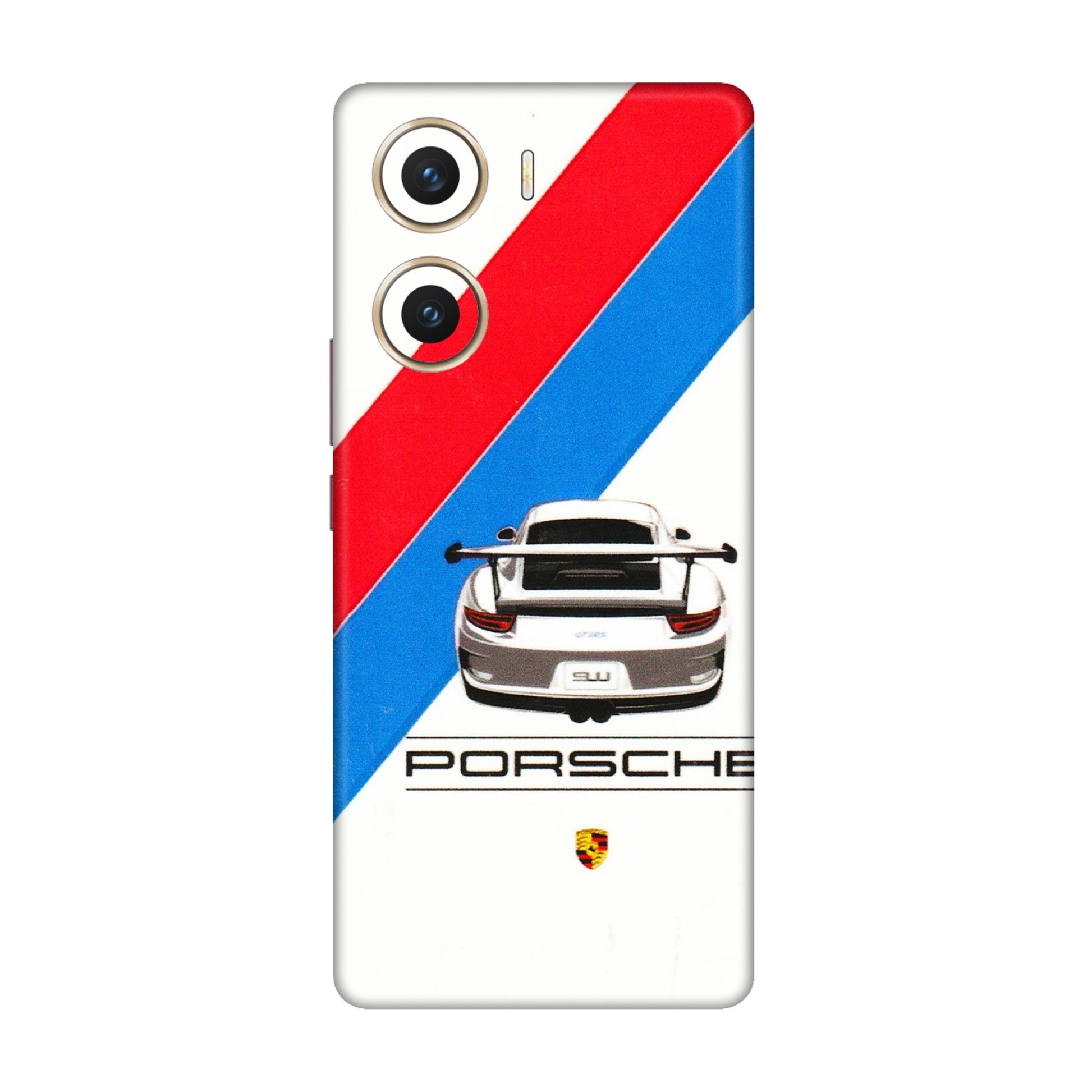 VIVO Z/V/X/T/U/S Series Phone Skins (All Models) - Porche Car Sober Logo - 3D Embossed Finish (L-248) Vivo V29e (5G)