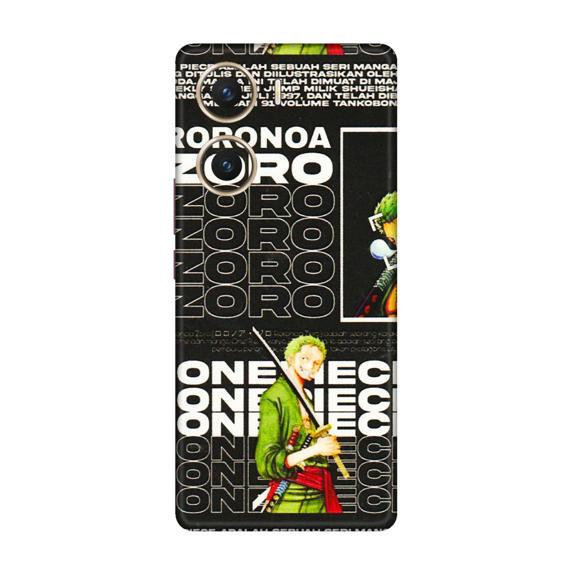VIVO Z/V/X/T/U/S Series Phone Skins (All Models) - One Piece Zoro - 3D Embossed Finish (L-250) Vivo V29e (5G)