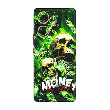 VIVO Z/V/X/T/U/S Series Phone Skins (All Models) - Skull Money - 3D Embossed Finish (L-303) Vivo V29e (5G)