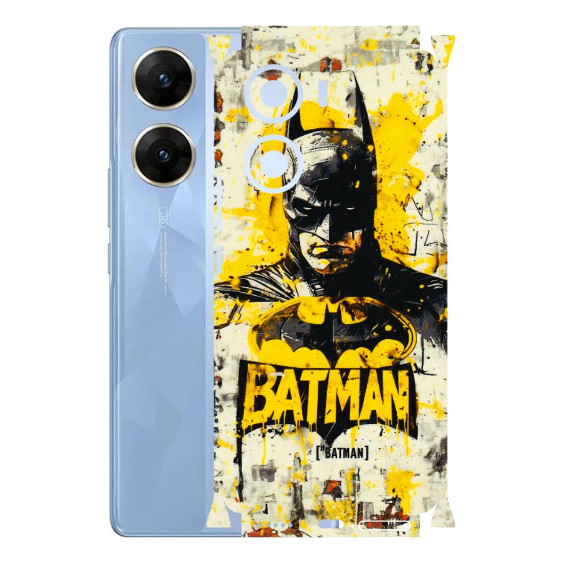 VIVO Z/V/X/T/U/S Series Phone Skins (All Models) - Batman Yellow BT - 3D Embossed Finish (L-304) Vivo V29e (5G)