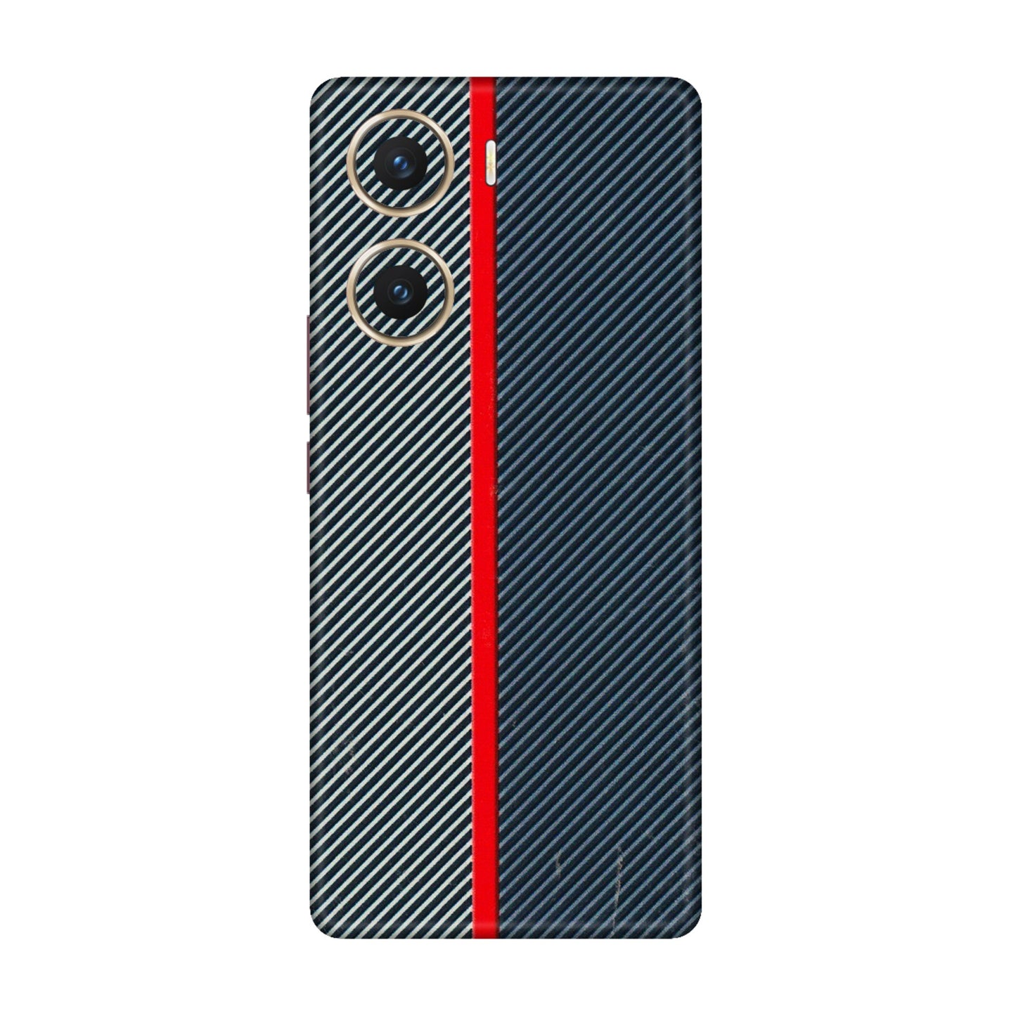 VIVO Z/V/X/T/U/S Series Phone Skins (All Models) - Blue Sober Lines - 3D Embossed Finish (L-305) Vivo V29e (5G)