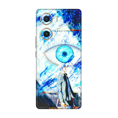 VIVO Z/V/X/T/U/S Series Phone Skins (All Models) - Anime Sea Blue Eye - 3D Embossed Finish (L-318) Vivo V29e (5G)