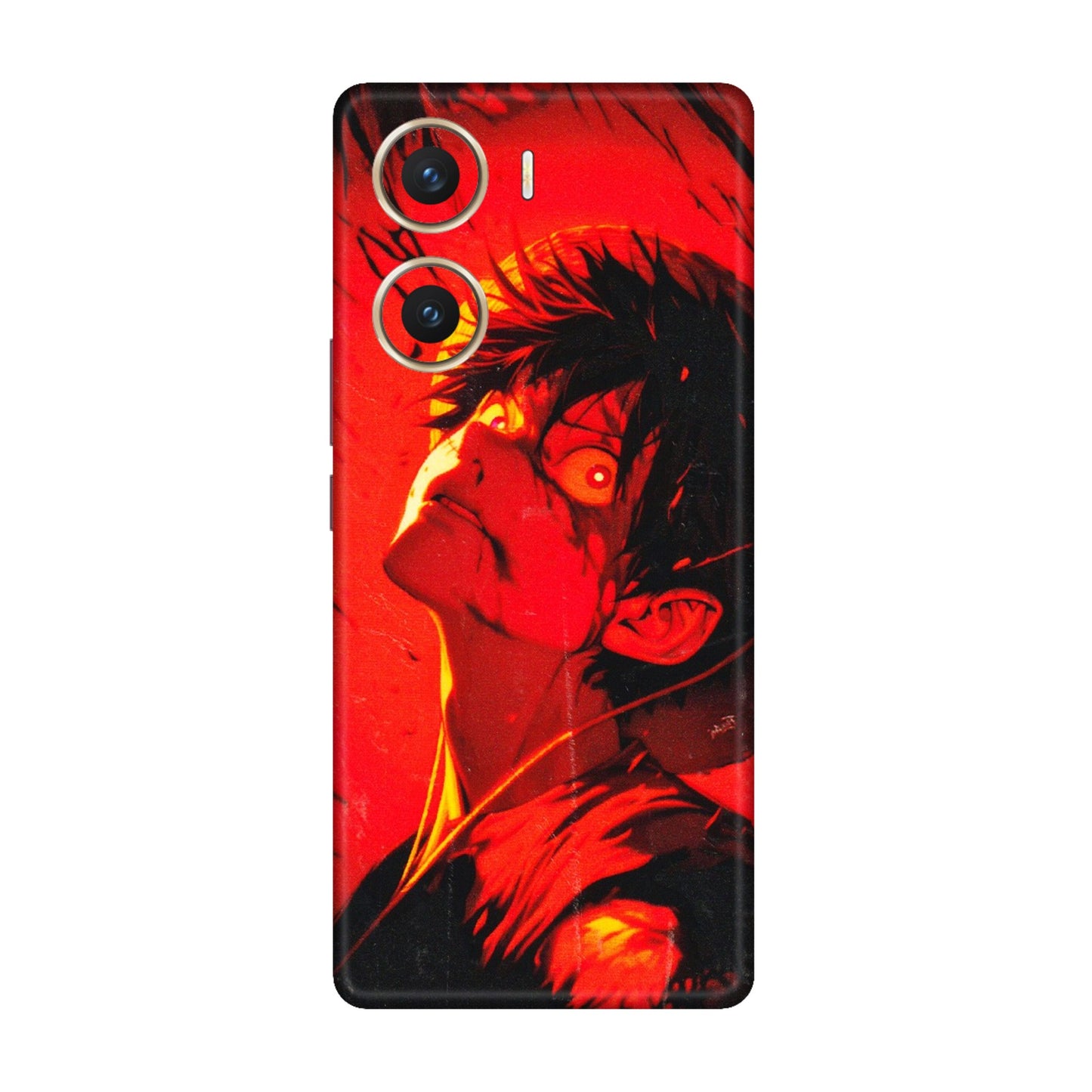 VIVO Z/V/X/T/U/S Series Phone Skins (All Models) - D.Luffy Power Up One Piece Anime - 3D Embossed Finish (L-326) Vivo V29e (5G)