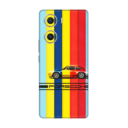 VIVO Z/V/X/T/U/S Series Phone Skins (All Models) - Multicolour Porche - 3D Embossed Finish (L-39) Vivo V29e (5G)