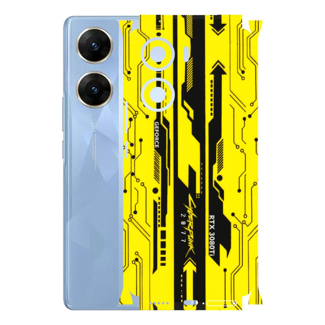 VIVO Z/V/X/T/U/S Series Phone Skins (All Models) - Yellow Cyberpunk - 3D Embossed Finish (L-93) Vivo V29e (5G)