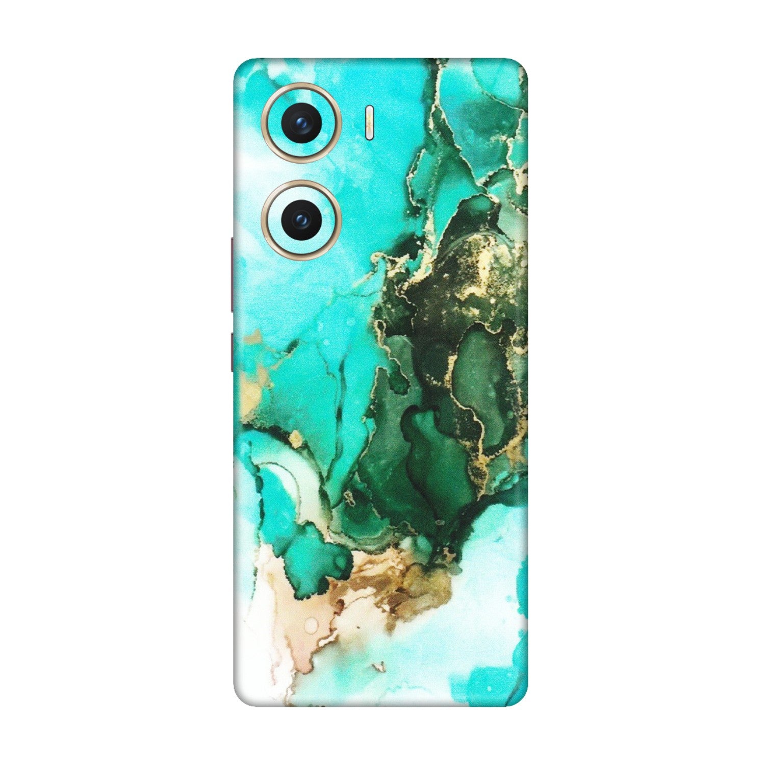 VIVO Z/V/X/T/U/S Series Phone Skins (All Models) - The Blue Gold Marble - Matte Finish (M-124) Vivo V29e (5G)