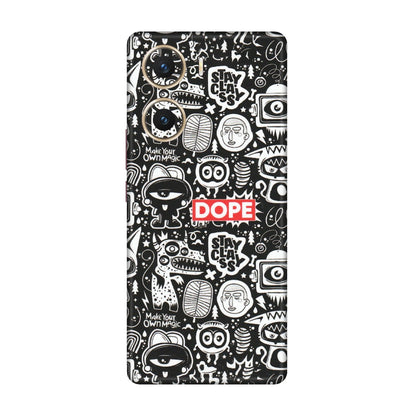 VIVO Z/V/X/T/U/S Series Phone Skins (All Models) - Dope Stay Classy Black Doodles - Matte Finish (M-126) Vivo V29e (5G)