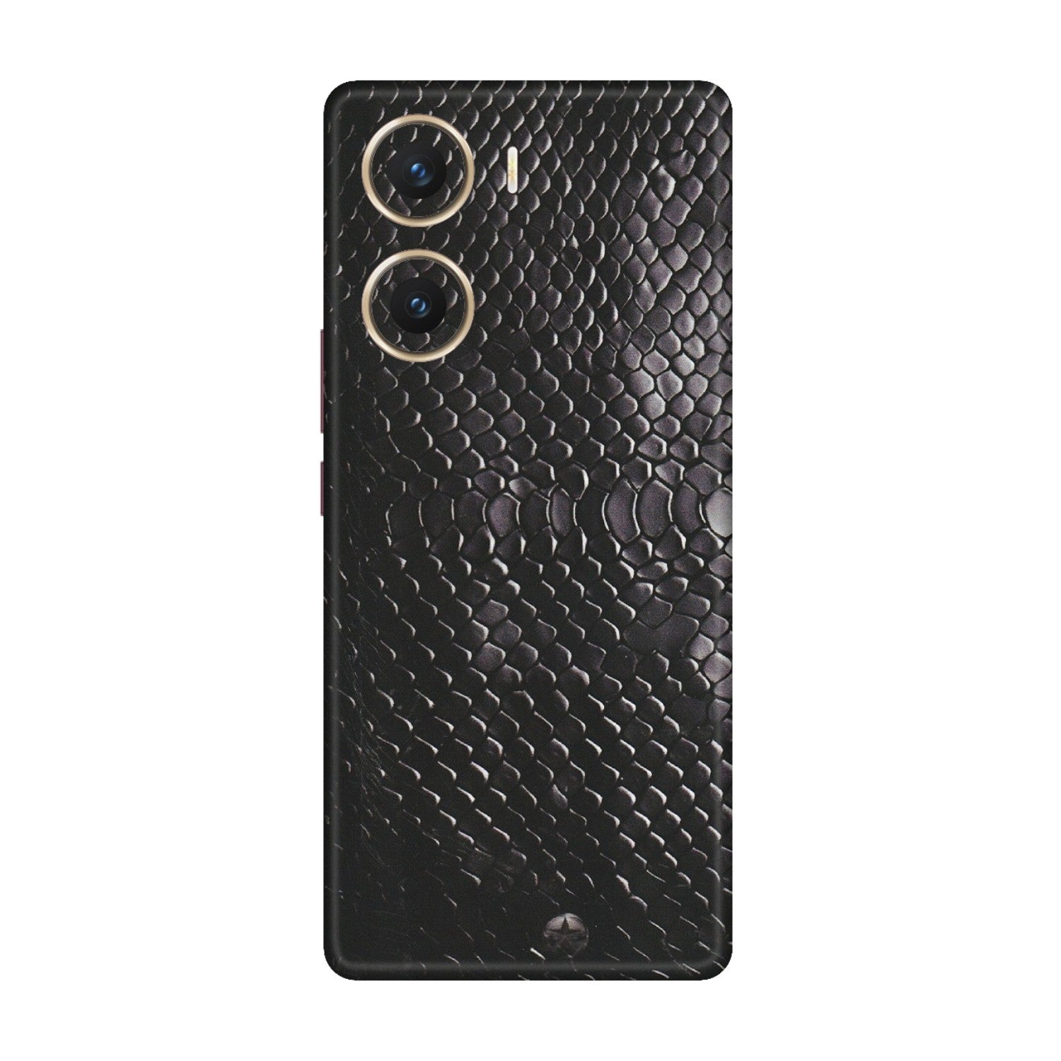 VIVO Z/V/X/T/U/S Series Phone Skins (All Models) - Black Snack Leather - Matte Finish (M-147) Vivo V29e (5G)